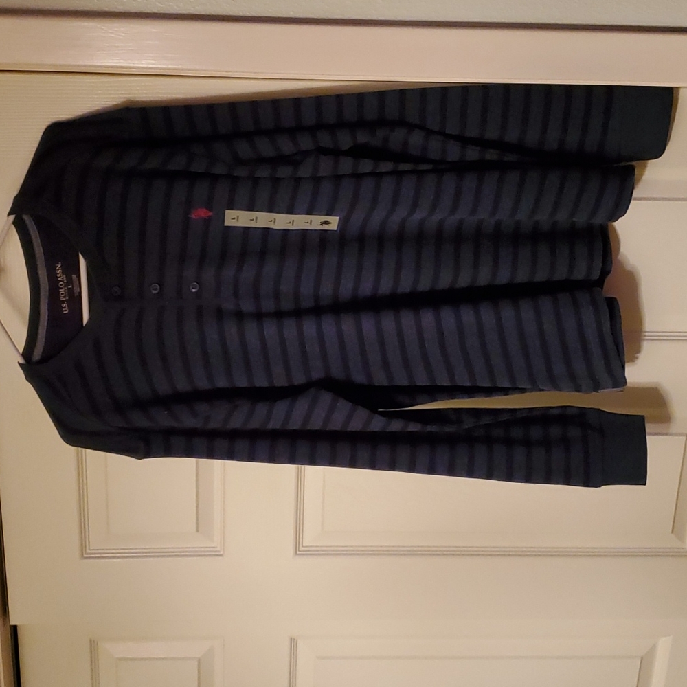 U.S. Polo Assn./Large/Blue w/dark blue stripes